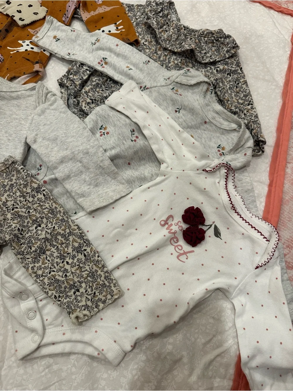 Baby Girl Long Sleeve Onesie Lot